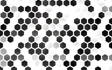 Light Black vector cover with set of hexagons.