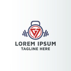 Letter GV image, physical fitness icon vector logo design idea