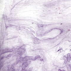 Watercolor illustration. Violet marble texture. Watercolor transparent stain. Blur, spray.