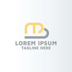 Letter MJ image, vector logo design idea