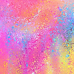 Abstract beautiful multicolored digital art marble background in pink blue yellow