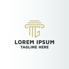Alphabet MG image, law firm vector logo design idea