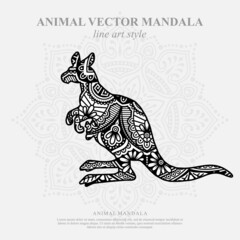 Animal Vector Mandala Line Art Style