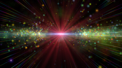 Fototapeta na wymiar Star explosion in a galaxy of an nebula