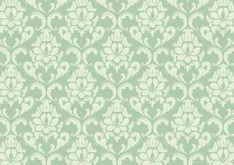 ダマスク柄　シームレスなパターン