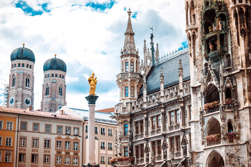 Street view of downtown Munich, Germany.