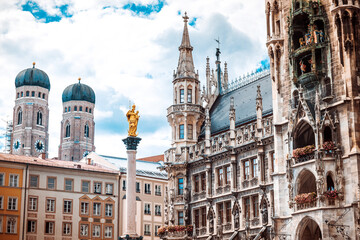 Fototapeta premium Street view of downtown Munich, Germany.