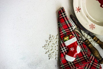 Christmas table setting
