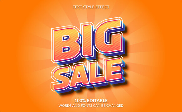 Editable Text Effect, Big Sale Text Style