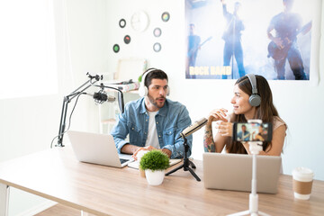 Recording a live show for social media