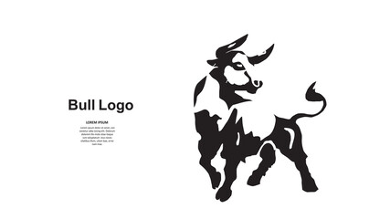 Fototapeta premium Vector illustration of a bull head. Logo, sign, design, year of the bull. EPS 10.