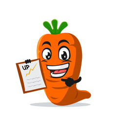 vector illustration of carrot mascot or character