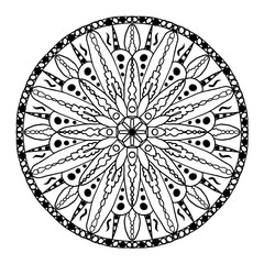 vector mandala pattern on white background