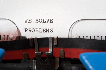 We solve problems phrase