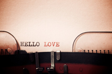 Hello love phrase