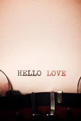 Hello love phrase