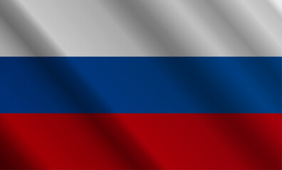 Russia Flag Vector Closeup Illustration	