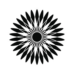 Flower icon trendy design template on white background