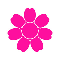 Flower icon trendy design template on white background