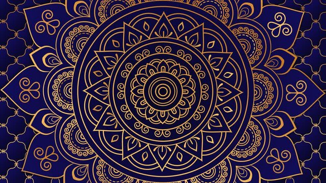 Looped animation of decorative mandala