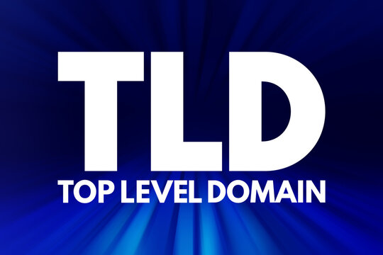 TLD - Top Level Domain acronym, technology concept background