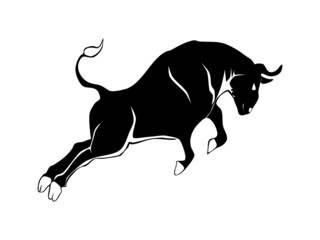 bull design on white background. Wild Animals. vector 