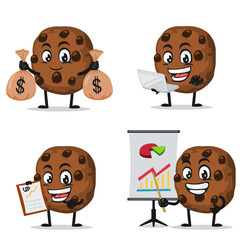 vector illustration of chocochips mascot or character