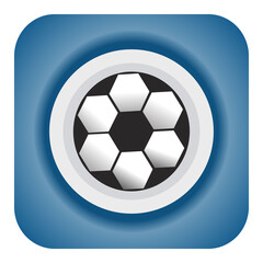 Fototapeta premium Soccer ball. Sports sign. Vector drawing in cartoon style. Concept of sports equipment sign for games and entertainment. Healthy lifestyle.