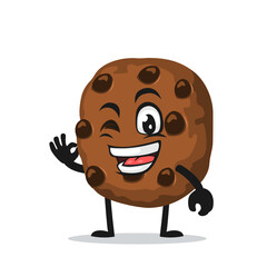 vector illustration of chocochips mascot or character