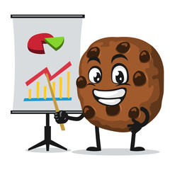 vector illustration of chocochips mascot or character
