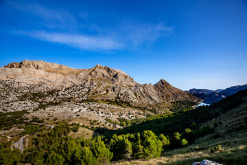 mountains and lake Serra de Tramuntana, Mallorca, Spain, Cuber Stausee, Piug Major