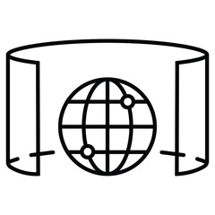 Global technology or social network Vector icon