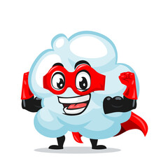 Vector illustration of cloud mascot or character