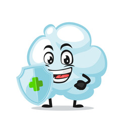 Vector illustration of cloud mascot or character