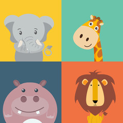 Little cute cartoon animals collection