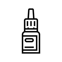 medicine drops bottle line icon vector. medicine drops bottle sign. isolated contour symbol black illustration