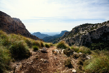 mountains and lake Serra de Tramuntana, Mallorca, Spain, Cuber Stausee, Piug Major