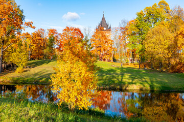 Pavilion Chapel in Alexander park in Pushkin (Tsarskoe Selo), St. Petersburg, Russia