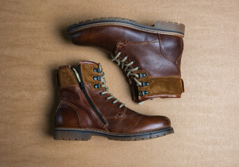 Men's genuine leather boots