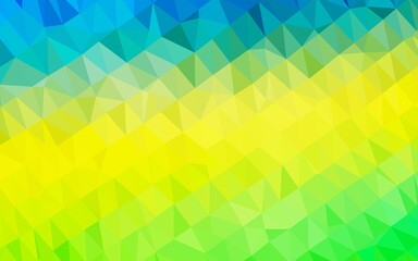 Light Blue, Yellow vector blurry triangle texture.