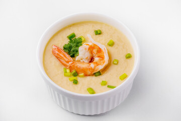 Steamed eggs with shrimp