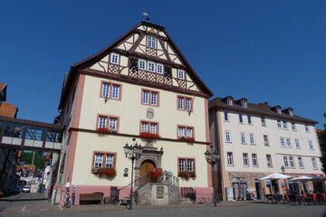 Fototapeta premium Rathaus Marktplatz Rotenburg an der Fulda Touristenstadt