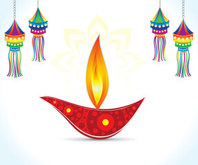 abstract artistic creative deepawali background