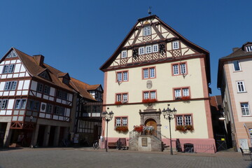 Fototapeta na wymiar Rathaus Marktplatz Rotenburg an der Fulda - Fachwerkstadt in Hessen