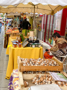 Market stalls on a French market