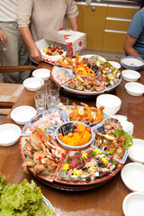 お祝のテーブル料理
