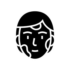 facial skin disease glyph icon vector. facial skin disease sign. isolated contour symbol black illustration