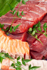 マグロとサーモンのお造り