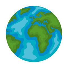 World sphere design, Planet continent earth and globe theme Vector illustration