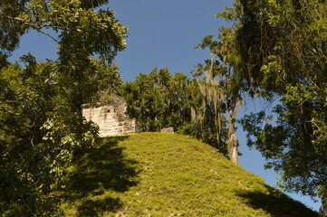 The old Mayan ruins of Tikal in the jungle of Guatemala, Central America